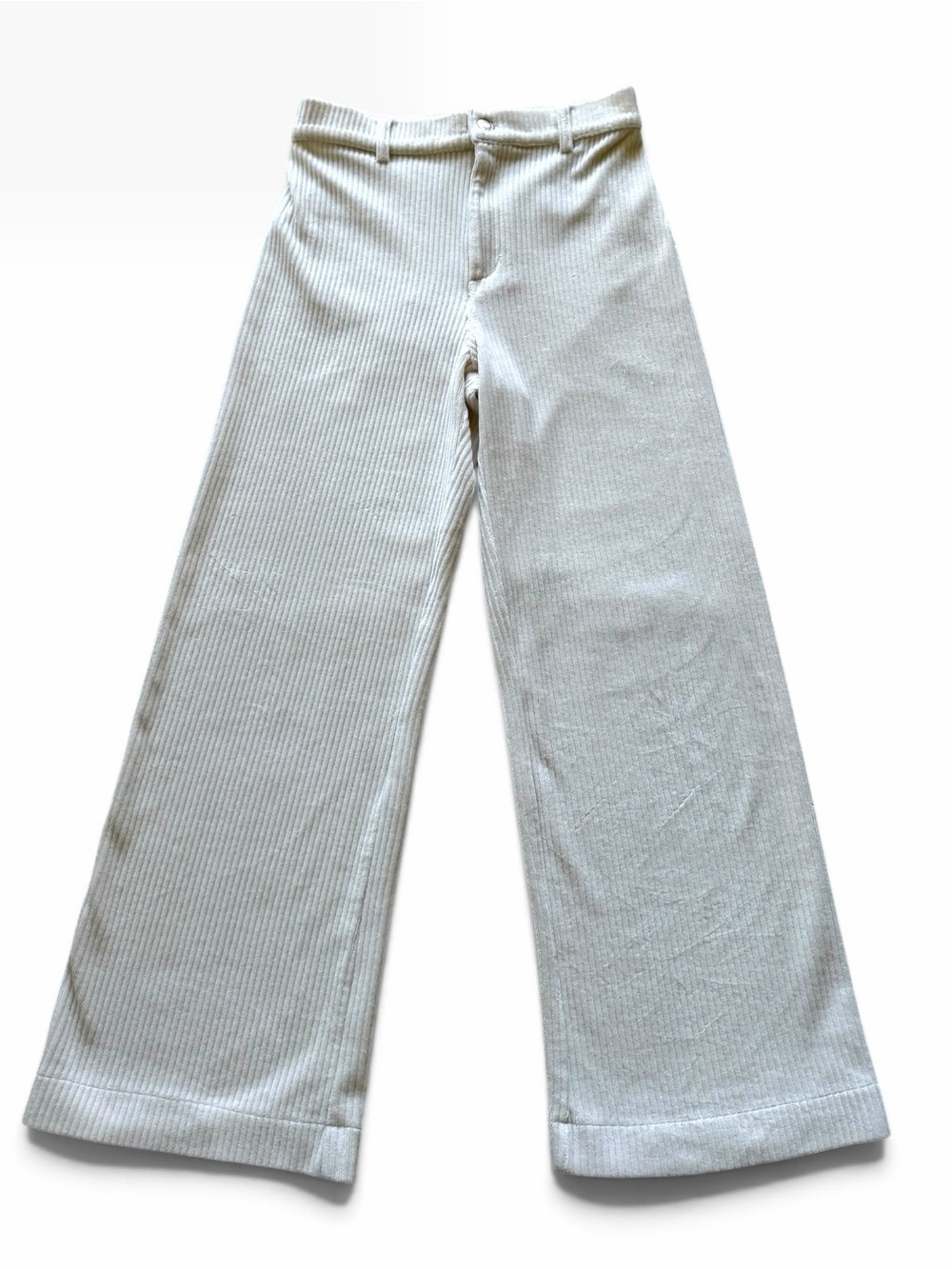 Z Supply Prospect Knit Cord Pant Off White Wide Leg Trousers Size Medium - Picture 3 of 8